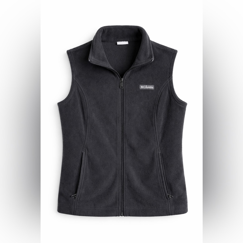 Columbia Black Fleece Vest Women’s XL Full Zip